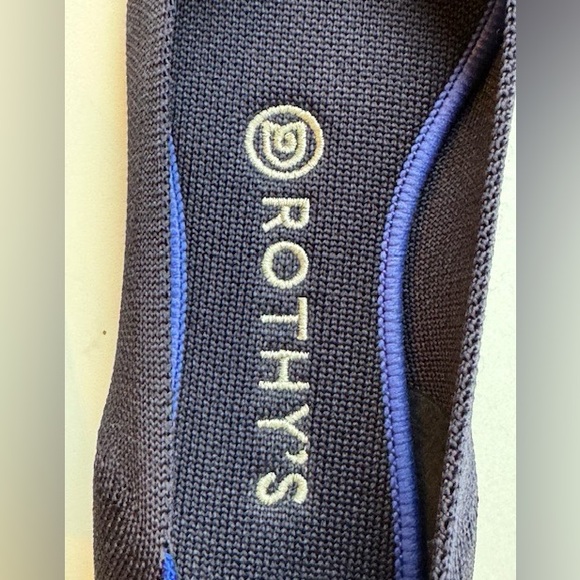 Rothy’s Round toe Flats size W 7 Navy Blue - Picture 7 of 9